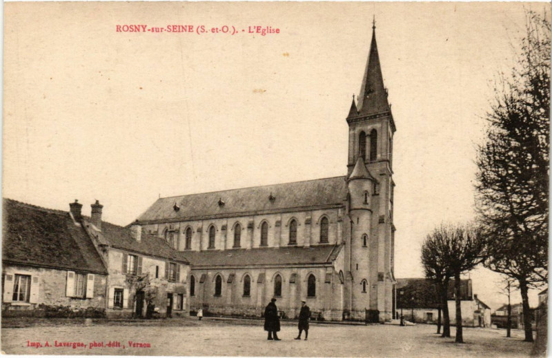 Carte postale ancienne L'Eglise à Rosny-sur-Seine