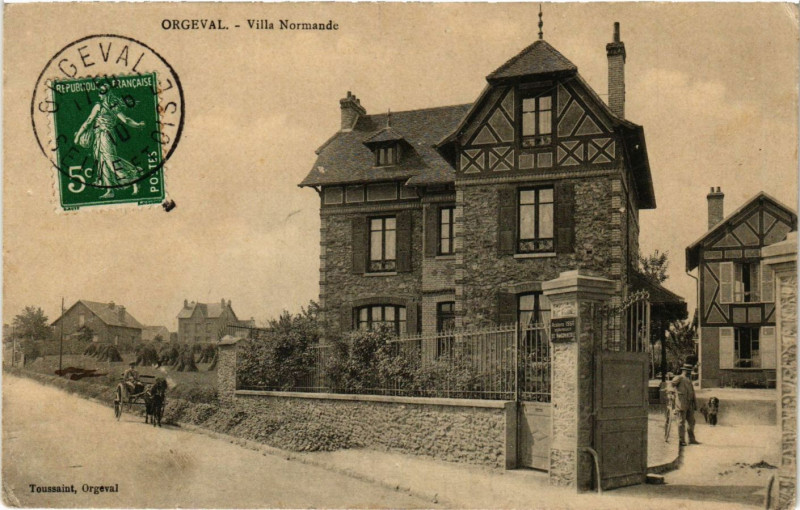 Carte postale ancienne Orgeval - Villa Normande à Orgeval