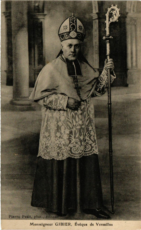 Carte postale ancienne Monseigneur Gibier - Eveque de Versailles à Versailles