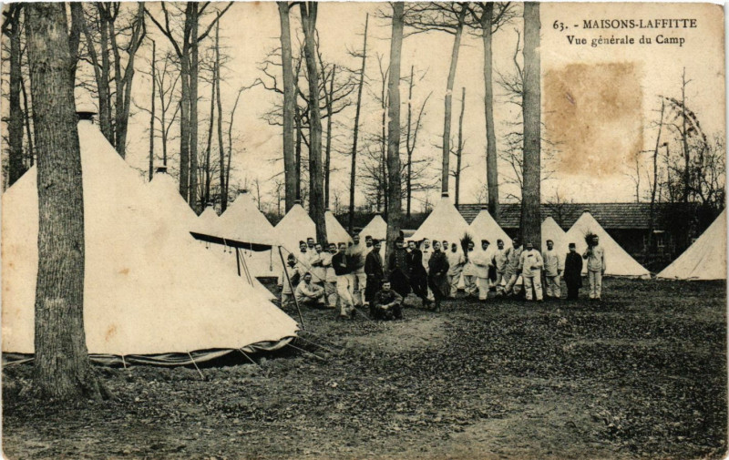 Carte postale ancienne Maisons-Laffitte - Vue générale du Camp à Maisons-Laffitte