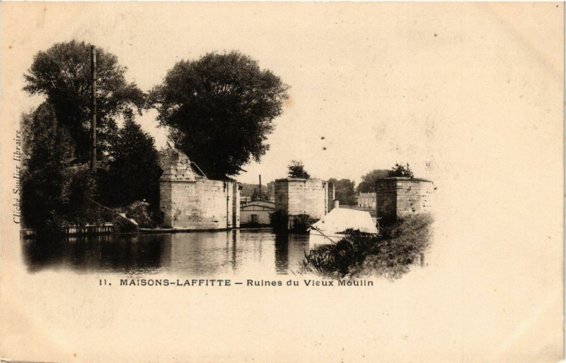 Carte postale ancienne Maisons-Laffitte - Ruines du Vieux Moulin à Maisons-Laffitte