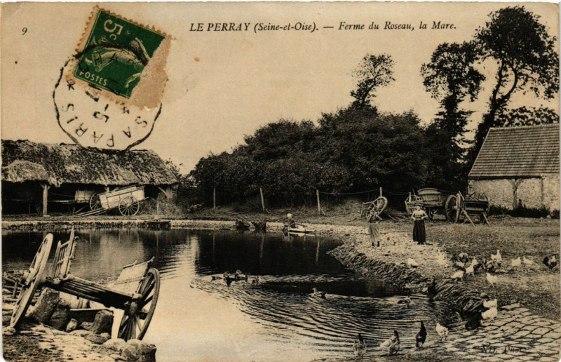 Carte postale ancienne Le Perray - Ferme du Roseau la Marc
