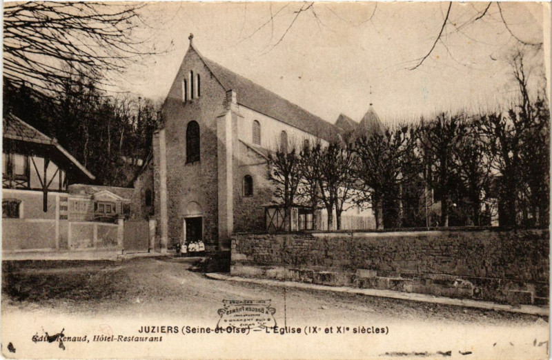Carte postale ancienne Juziers - L'Eglise (Ix et Xi siecles) à Juziers