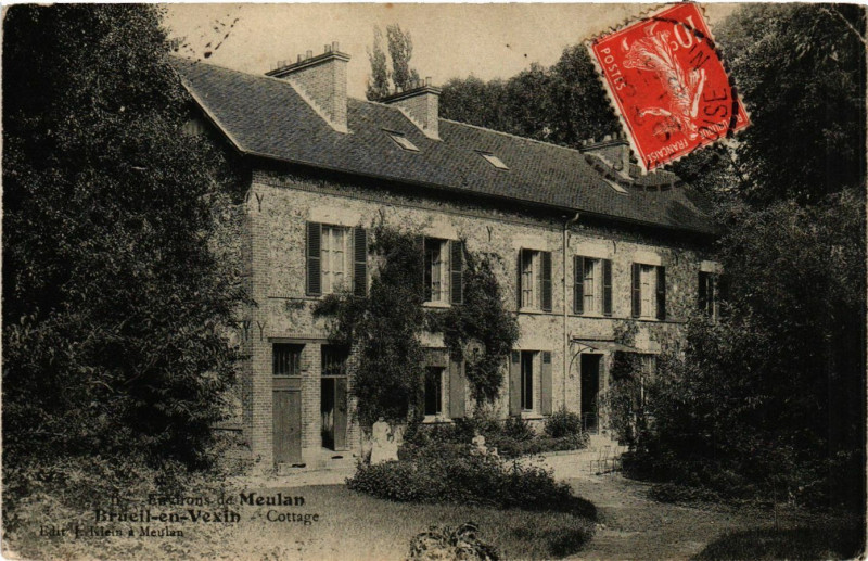 Carte postale ancienne Env. de Meulan - Brueil-en-Vexin - Cottage à Brueil-en-Vexin
