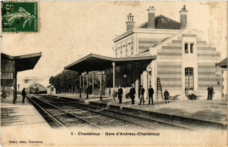 Carte postale ancienne Chanteloup - Gare d'Andresy - Chanteloup