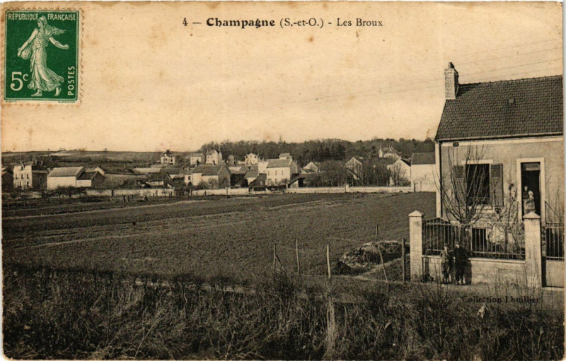 Carte postale ancienne Champagne - Les Broux