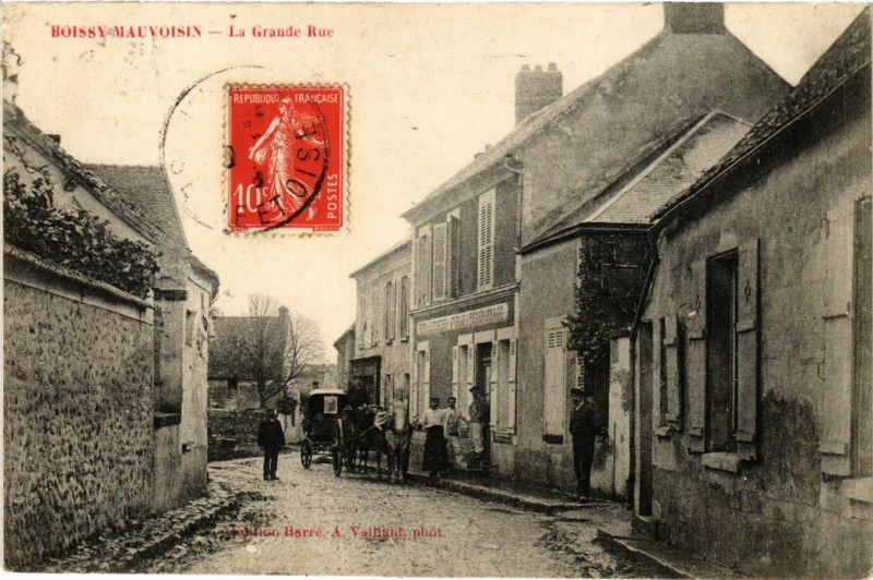 Carte postale ancienne Boissy-Mauvoisin - La Grande Rue à Boissy-Mauvoisin