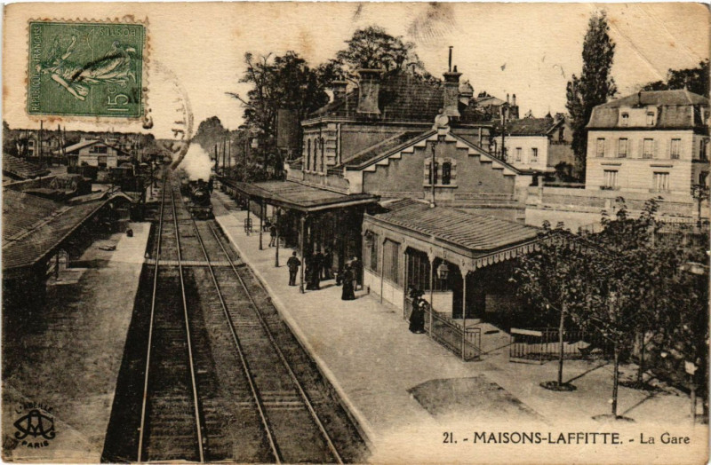 Carte postale ancienne Maisons-Laffitte - La Gare à Maisons-Laffitte