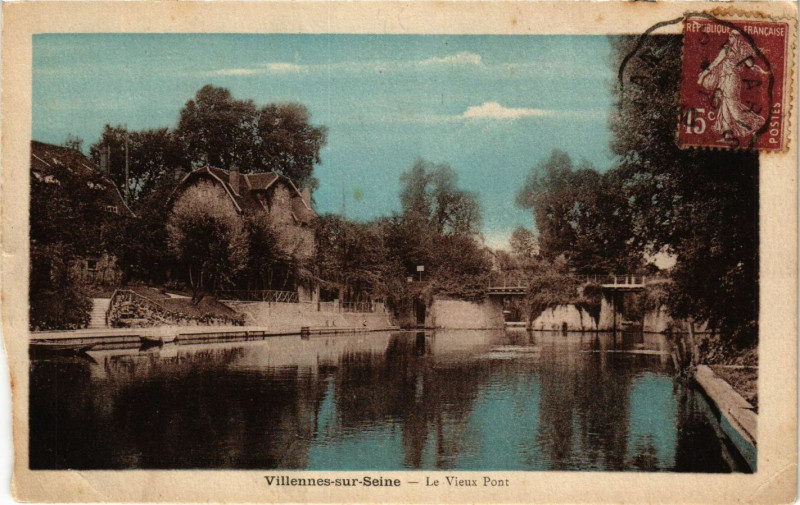 Carte postale ancienne Villennes-sur-Seine - Le Vieux Pont à Villennes-sur-Seine