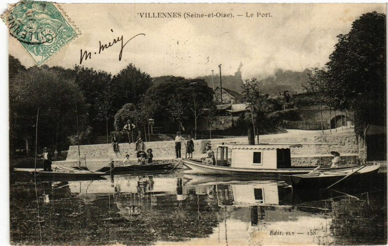 Carte postale ancienne Villennes - Le Port