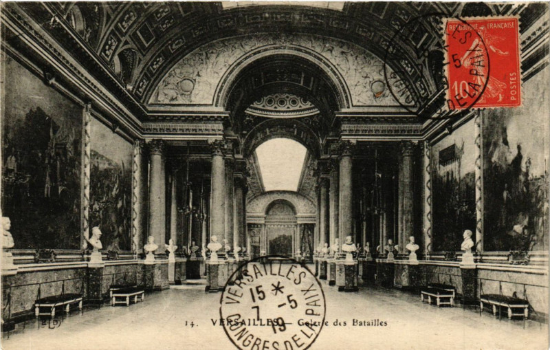 Carte postale ancienne Versailles - Galerie des Batailles à Versailles