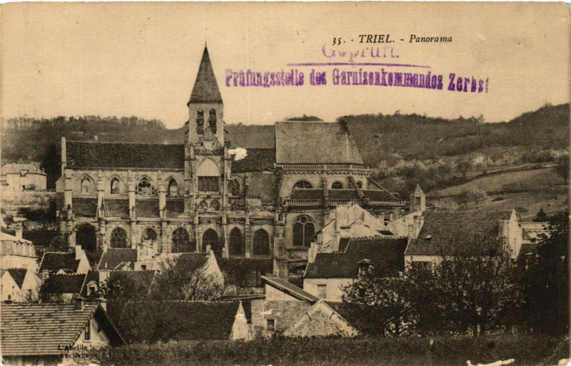 Carte postale ancienne Triel - Panorama