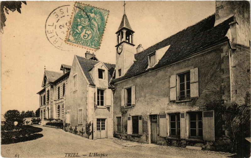 Carte postale ancienne Triel - L'Hospice