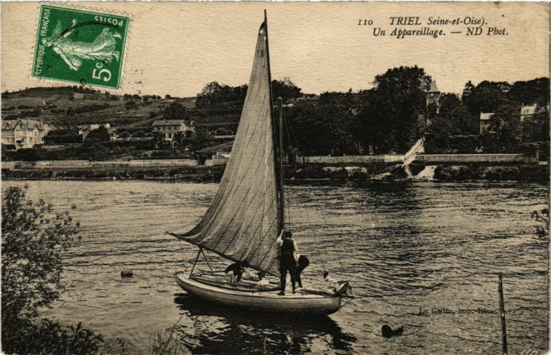 Carte postale ancienne Triel - Un Appereillage