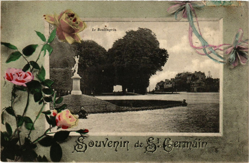 Carte postale ancienne Souvenir de Saint-Germain - Le Boulingrin