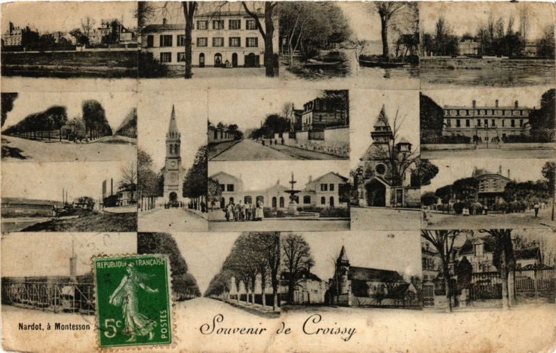 Carte postale ancienne Souvenir de Croissy