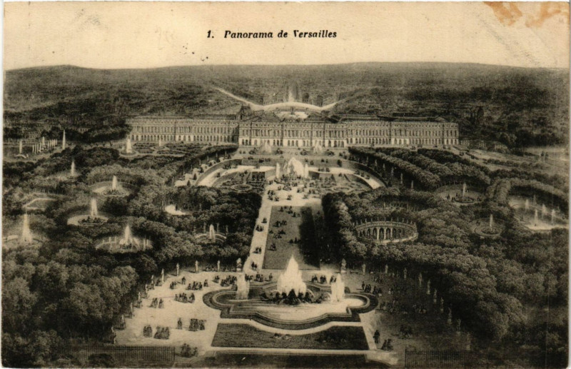 Carte postale ancienne Panorama de Versailles à Versailles