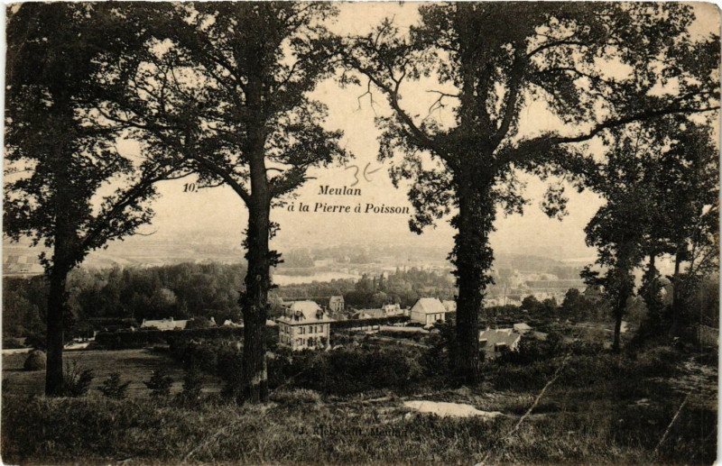 Carte postale ancienne Meulan a la Pierre a Poisson
