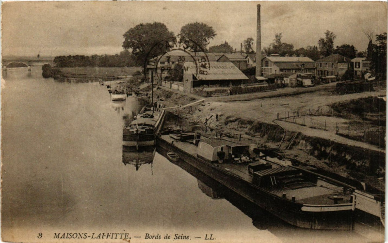 Carte postale ancienne Maisons-Laffitte - Bords de Seine à Maisons-Laffitte