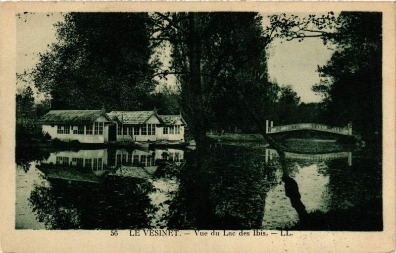 Carte postale ancienne Le Vesinet - Vue du Lac des Ibis au Vésinet