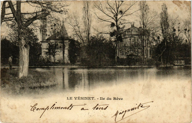 Carte postale ancienne Le Vesinet - Ile du Reve au Vésinet
