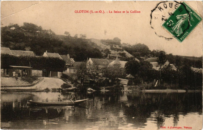 Carte postale ancienne Gloton - La Seine et le Collins