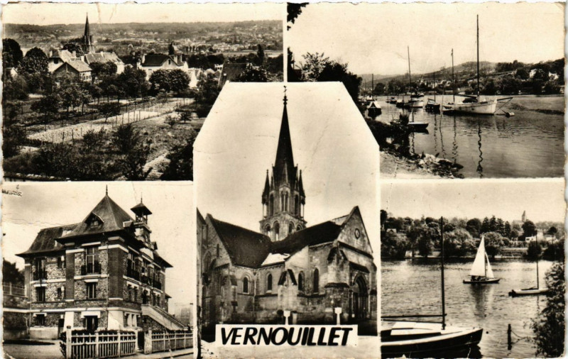Carte postale ancienne Divers aspects de Vernouillet à Vernouillet