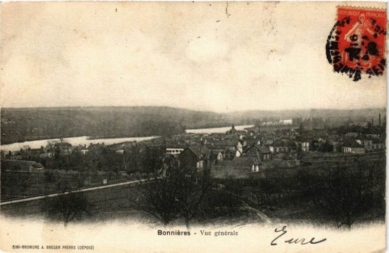 Carte postale ancienne Bonnieres - Vue générale