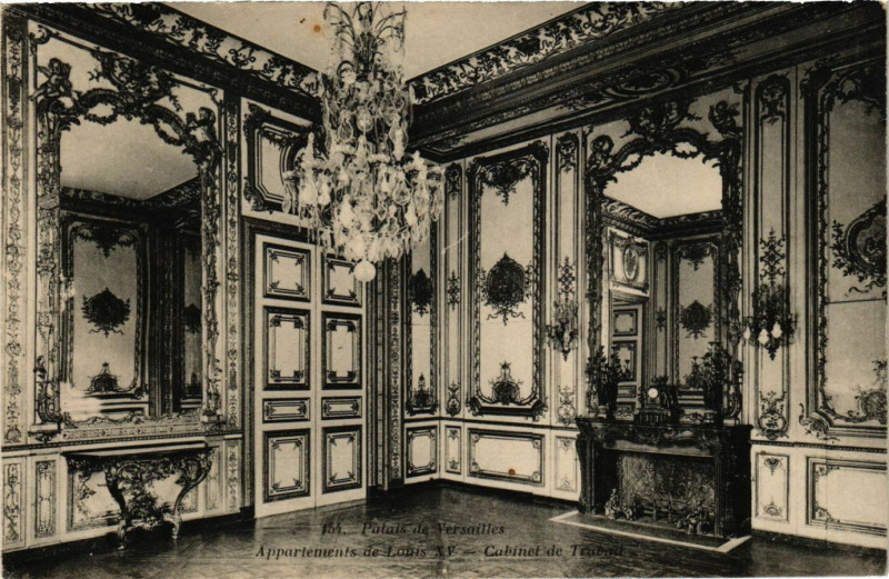 Carte postale ancienne Palais de Versailles - Appartements de Louis Xv-Cabinet de à Versailles
