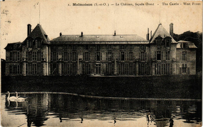Carte postale ancienne Malmaison - Le Chateau facade Ouest