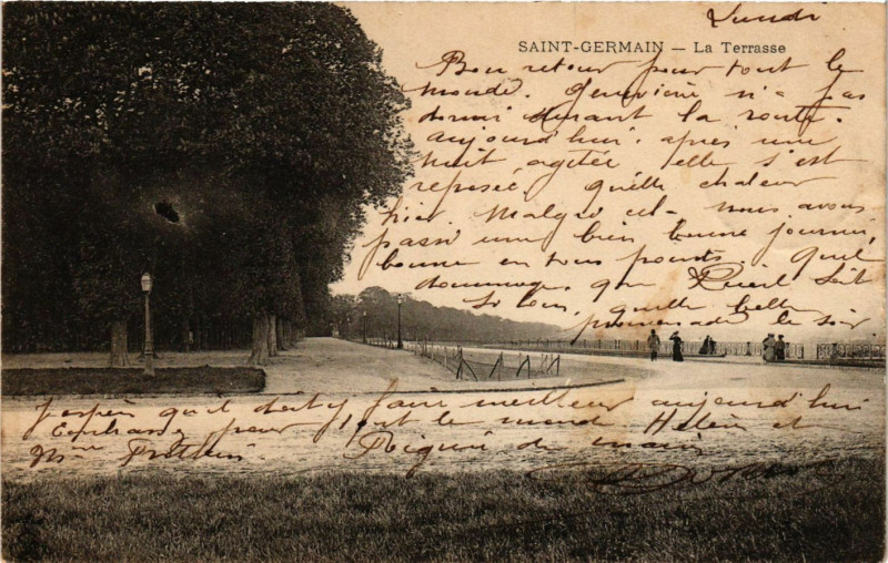 Carte postale ancienne Saint-Germain - La Terrasse
