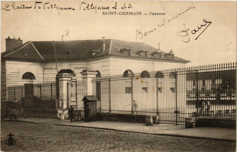 Carte postale ancienne Saint-Germain - Caserne