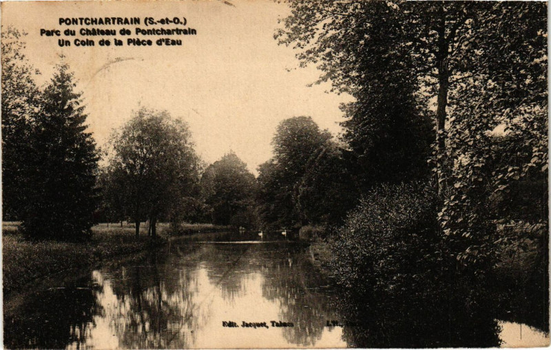 Carte postale ancienne Pontchartrain - Parc du Chateau de Pontchartrain