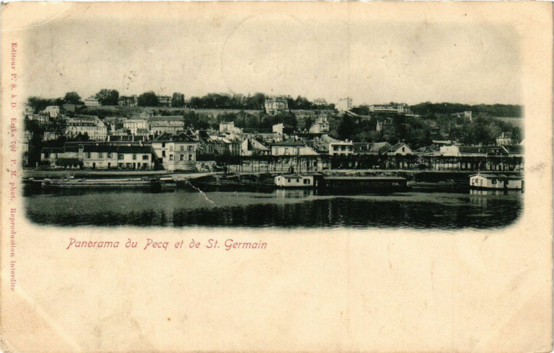 Carte postale ancienne Panorama du Pecq et de Saint-Germain