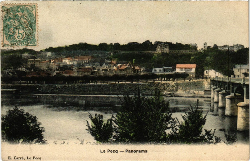 Carte postale ancienne La Pecq - Panorama