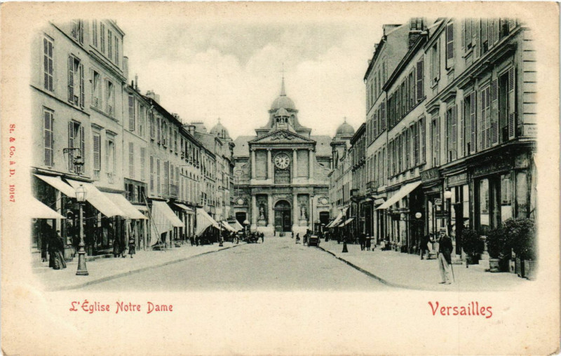Carte postale ancienne L'Eglise Notre-Dame à Versailles