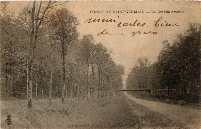 Carte postale ancienne Foret de Stgermain - La Grande Avenue