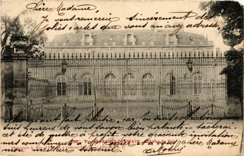 Carte postale ancienne Foret de Saint-Germain - Chateau du Val