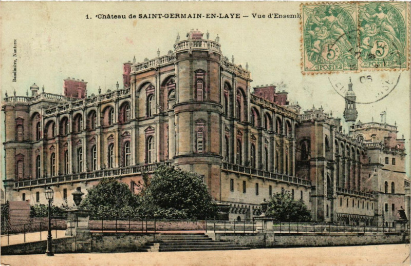 Carte postale ancienne Chateau de Saint-Germain-en-Laye - Vue d'Ensemble à Saint-Germain-en-Laye