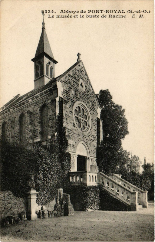 Carte postale ancienne Abbaye de Port-Royal - Le musée et le buste de Racine