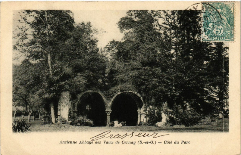 Carte postale ancienne Ancienne Abbaye des Vaux de Cernay - Cote du Parc
