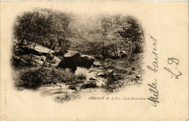Carte postale ancienne Cernay - Les Cascades