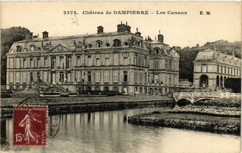 Carte postale ancienne Chateau de Dampierre - Les Canaux