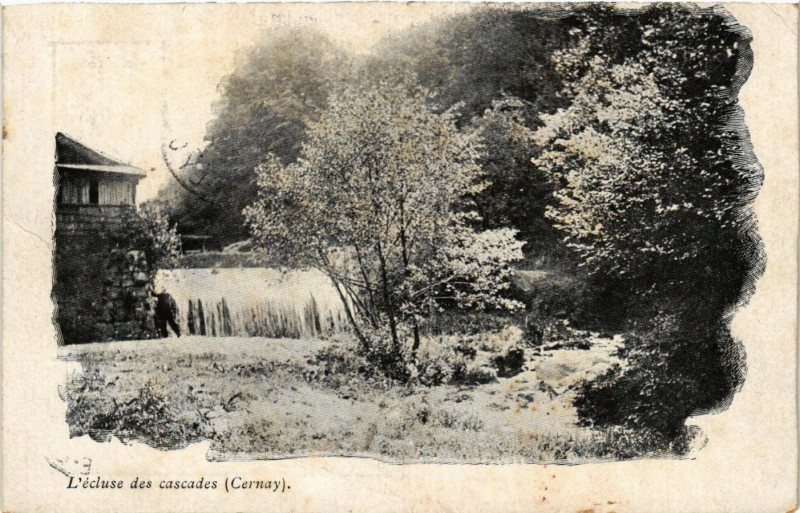 Carte postale ancienne L'ecluse des cascades (Cernay)