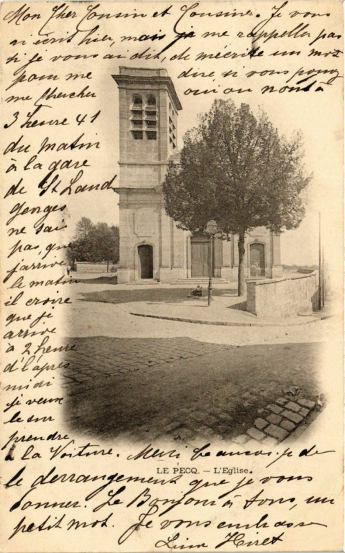 Carte postale ancienne Le Pecq - L'Eglise au Pecq
