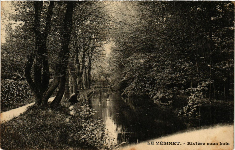 Carte postale ancienne Le Vesinet - Riviere sous bois au Vésinet