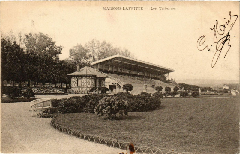 Carte postale ancienne Maisons-Laffitte - Les Tribunes à Maisons-Laffitte