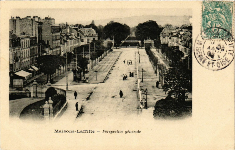 Carte postale ancienne Maisons-Laffitte - Perspective générale à Maisons-Laffitte