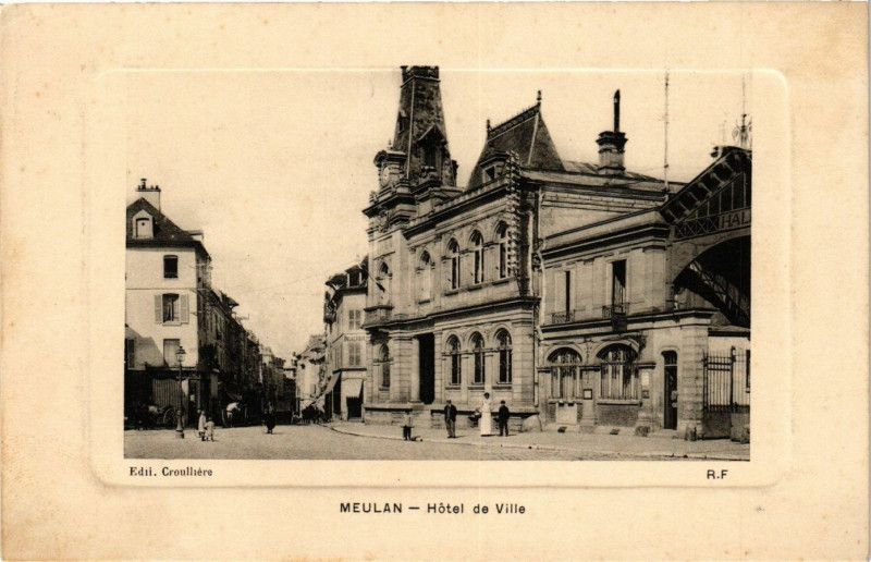 Carte postale ancienne Meulan - Hotel de Ville