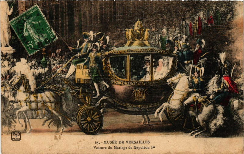 Carte postale ancienne Musée de Versailles - Voiture du Mariage de Napoleon 1 er à Versailles